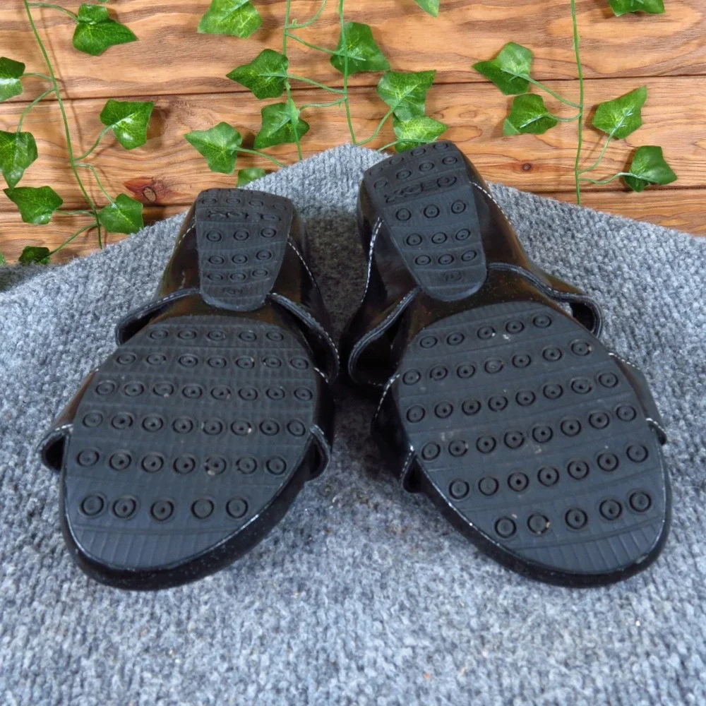 Geox Kids Unisex Slide Sandal Size 5 Casual Everyday‎ Black Synthetic